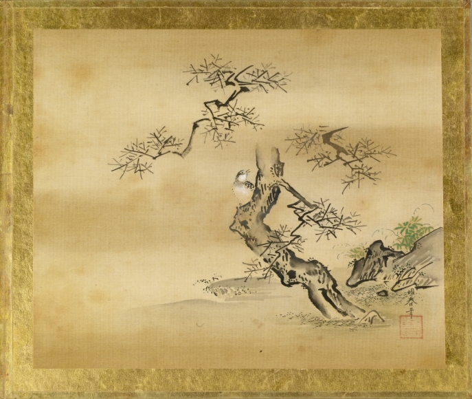 Toshun_-_Bird_in_Bare_Branched_Tree_-_Walters_35173L